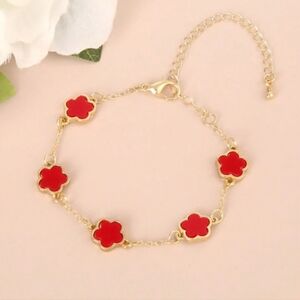 Clover Stainless Steel Gold Plated Elegant Bracelet.